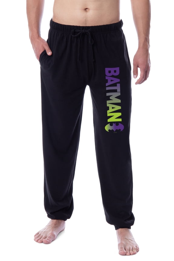 DC Comics Men's Batman Classic Bat Logo Ombre Sleep Jogger Pajama Pants