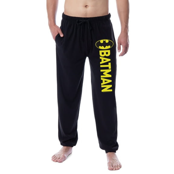 DC Comics Men's Batman Classic Bat Logo Sleep Jogger Pajama Pants