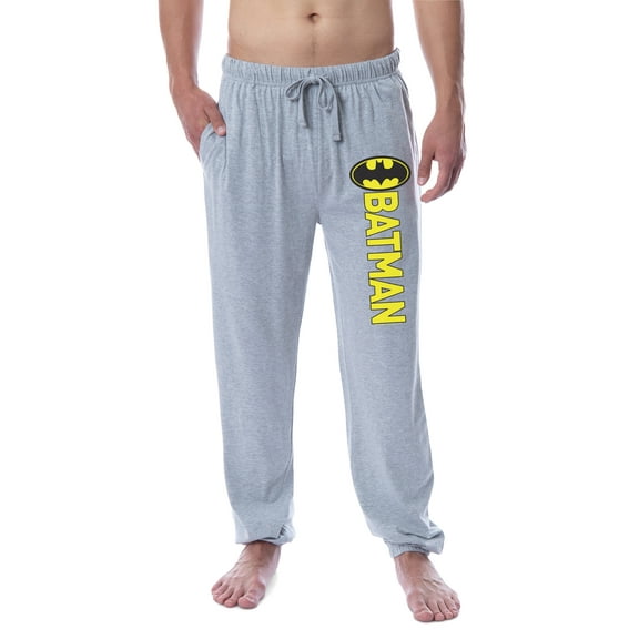 DC Comics Men's Batman Vintage Classic Bat Logo Sleep Jogger Pajama Pants