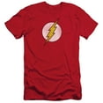 thumbnail image 1 of DC Comics Men's  Flash Logo Distressed Slim Fit T-shirt Red, 1 of 2
