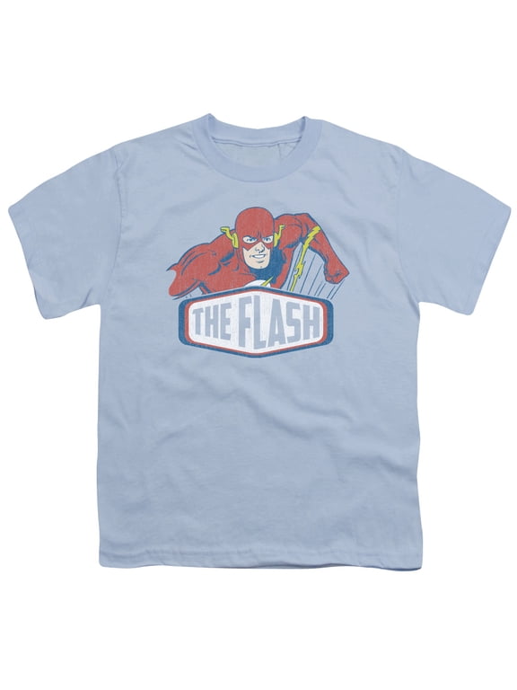 DC Comics Men's Flash Sign T-shirt Blue