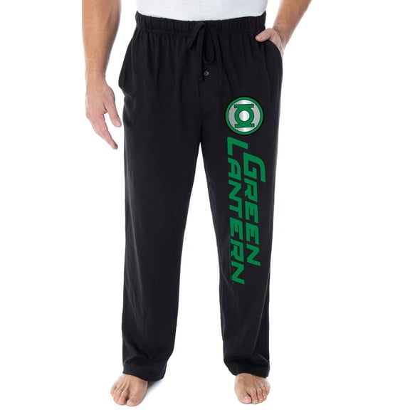 DC Comics Men's Green Lantern Logo Superhero Loungewear Sleep Pajama Pants