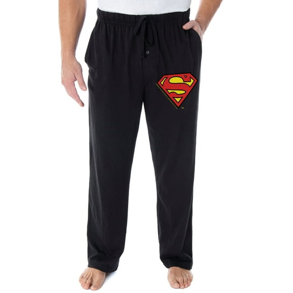 DC Comics Men's Superman Pajama Pants Classic S Symbol Loungewear Sleep Pants