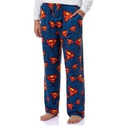DC Comics Men's Superman Symbol Tossed Print Pajama Pants For Adults
