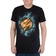DC Comics Mens The Flash Emblem and Lightening Graphic Tee