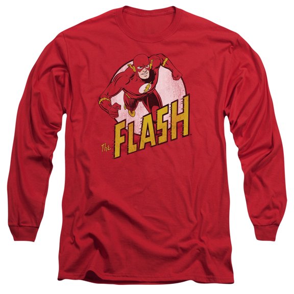 DC Comics Men's  The Flash Long Sleeve Red