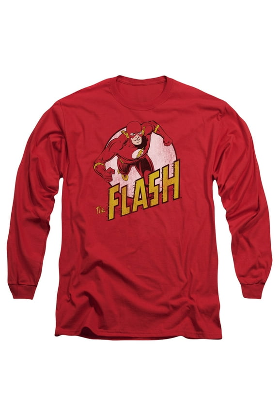 DC Comics Men's  The Flash Long Sleeve Red