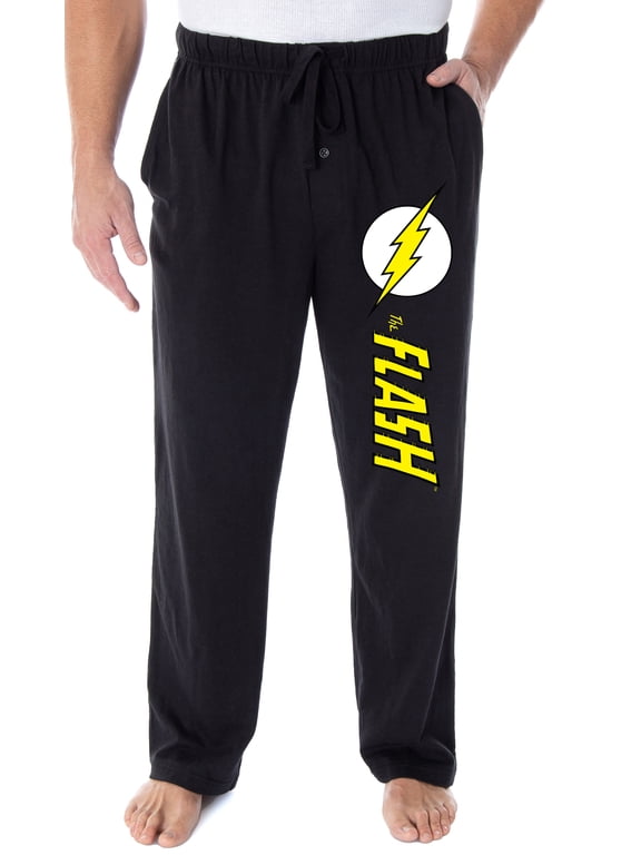 DC Comics Men's The Flash Vintage Superhero Logo Loungewear Pajama Pants