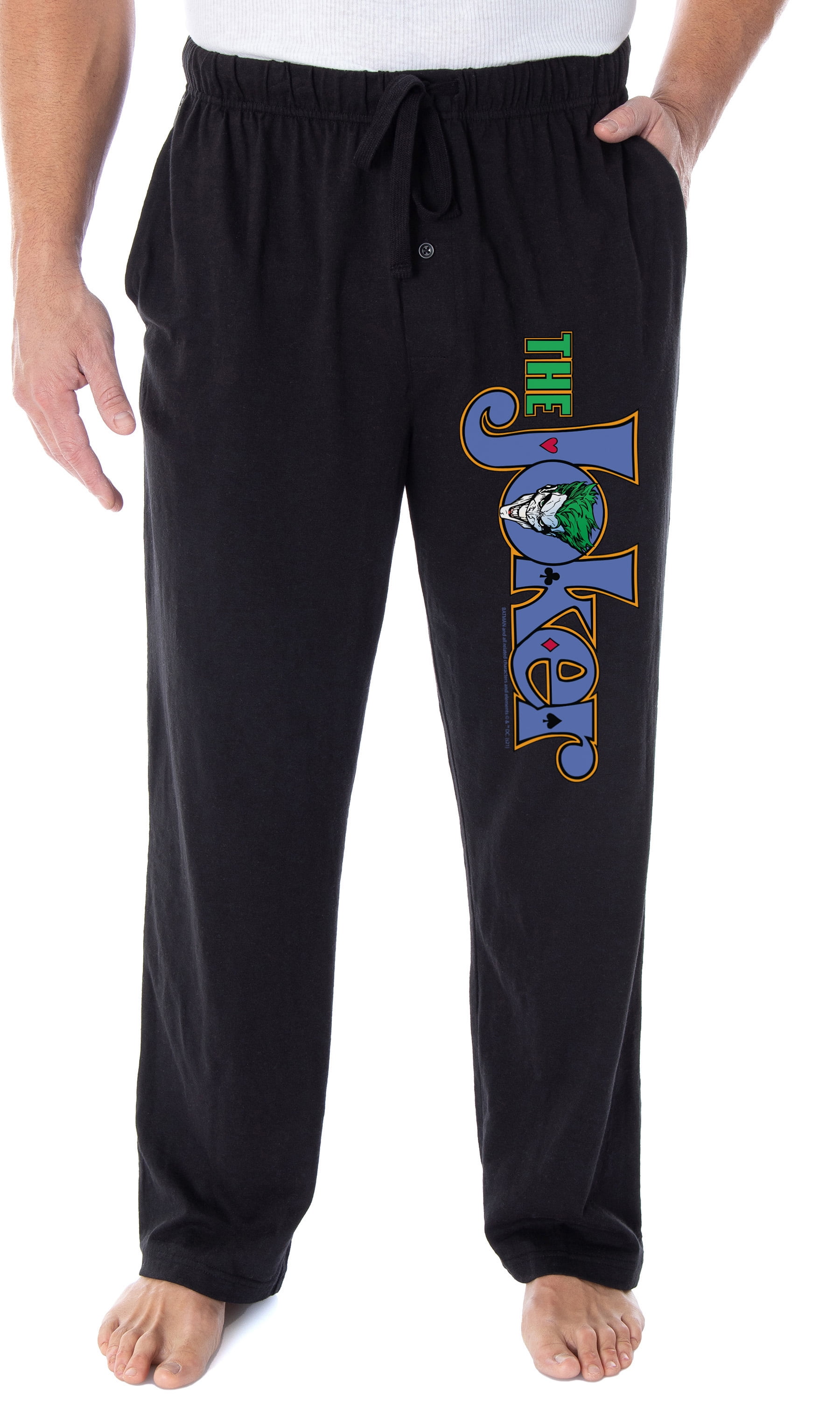 DC Comics Men's The Joker Script Logo Loungewear Sleep Bottoms Pajama