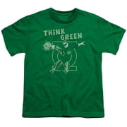DC Comics Mens Think Green T-shirt Green