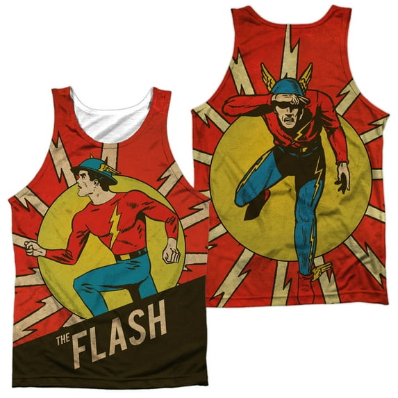 DC Comics Men's Vintage Comic Flash Mens Tank White