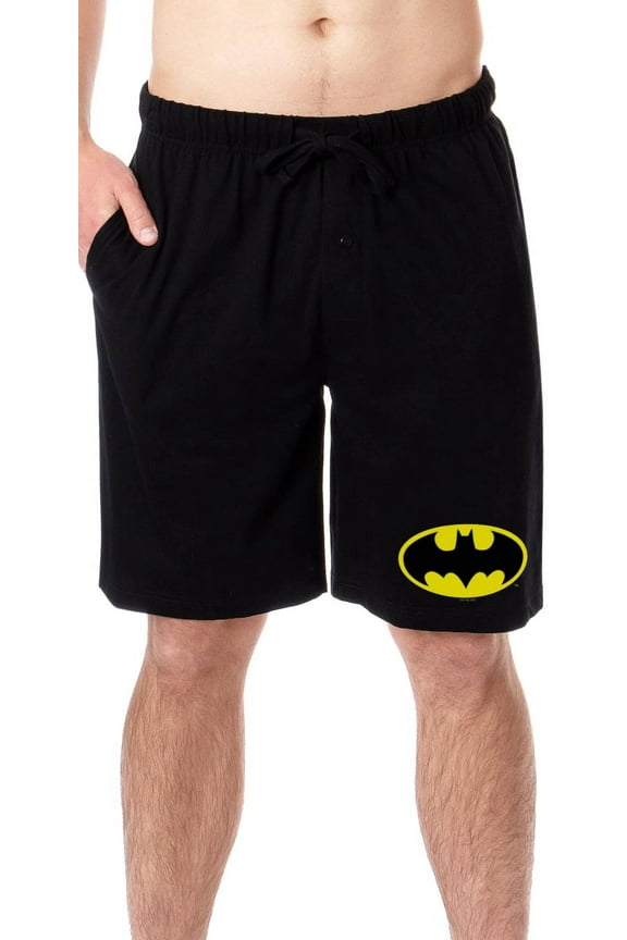 DC Comics Mens' Batman Bat-Symbol Classic Logo Icon Sleep Pajama Shorts
