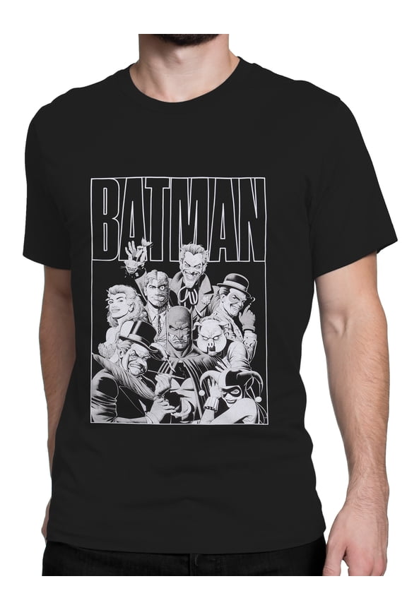 Mens Batman T-Shirt Black Sizes S-XXL