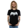thumbnail image 1 of DC Comics Mens Batman v Superman Beaten Logo T-Shirt, 1 of 3