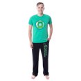 thumbnail image 1 of DC Comics Mens' Green Lantern Logo Character Distressed Sleep Pajama Set, 1 of 6