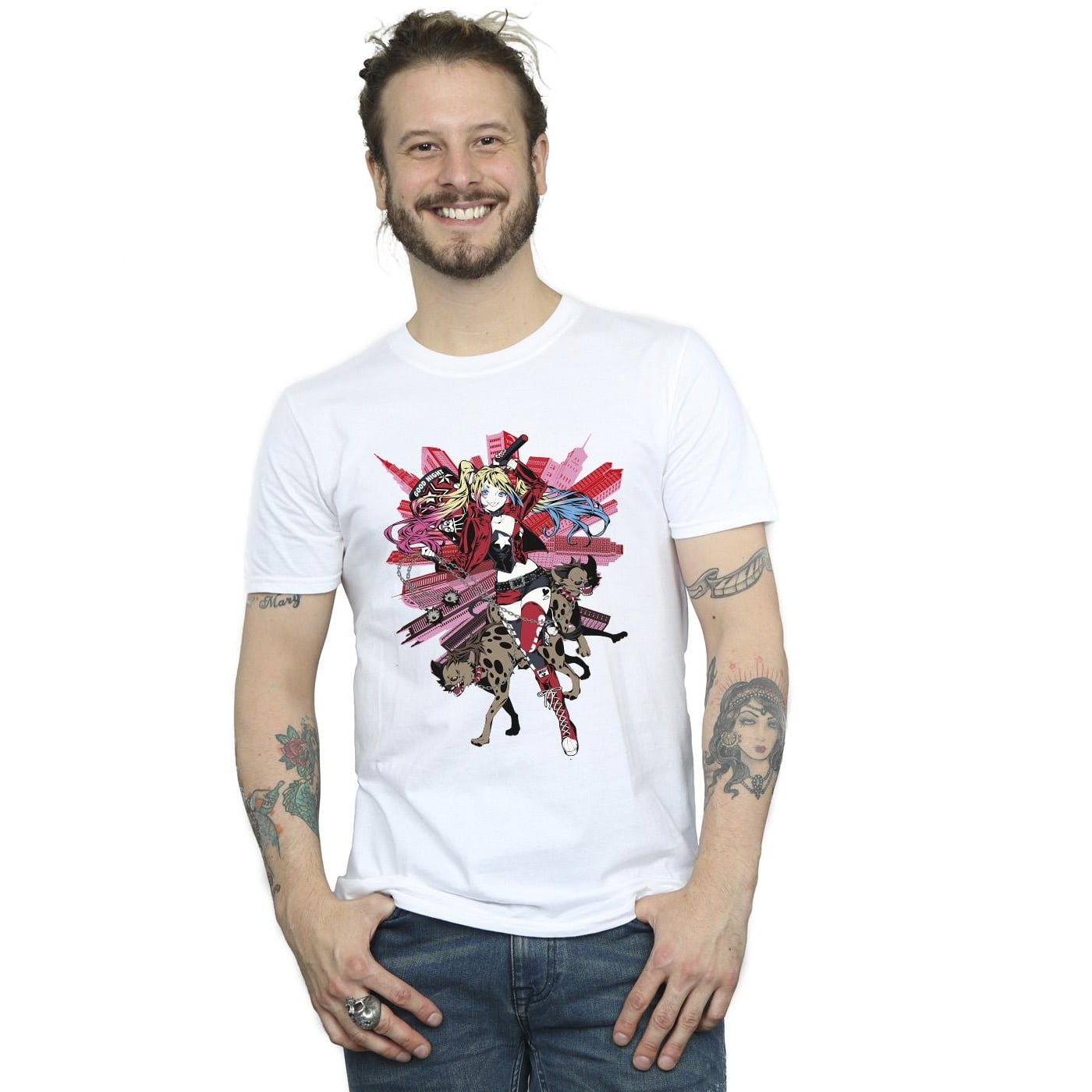 DC Comics Mens Harley Quinn Hyenas T-Shirt - Walmart.com