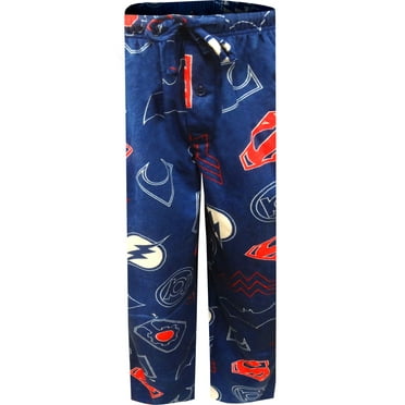 DC Comics Mens Justice League Logo Minky Soft Cozy Lounge Pants (Medium)