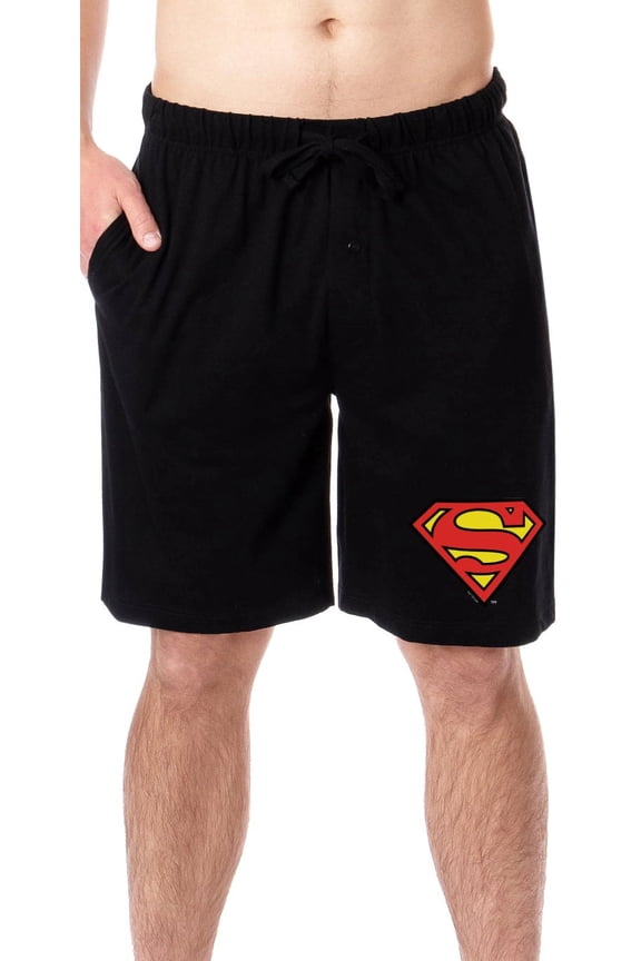 DC Comics Mens' Superman 'S' Logo Icon Character Sleep Pajama Shorts