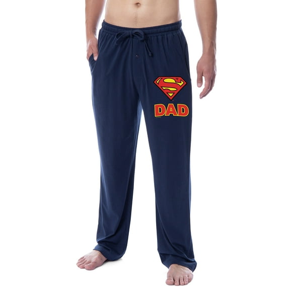 DC Comics Mens' Superman Super Dad Character Father's Day Classic Sleep Pajama Pants