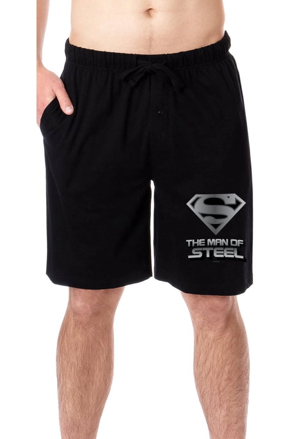 DC Comics Mens' Superman The Man Of Steel Character Sleep Pajama Shorts
