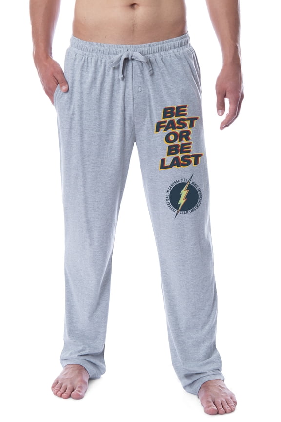 DC Comics Mens' The Flash Be Fast Be Last Father's Day Sleep Pajama Pants (L)