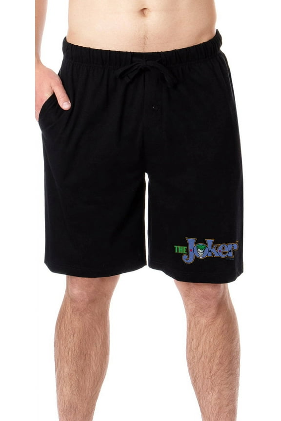 DC Comics Mens' The Joker Classic Title Name Script Sleep Pajama Shorts