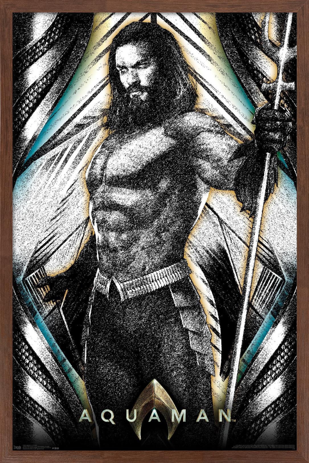 DC Comics Movie - Aquaman - Graphic Wall Poster, 22.375" x 34", Framed