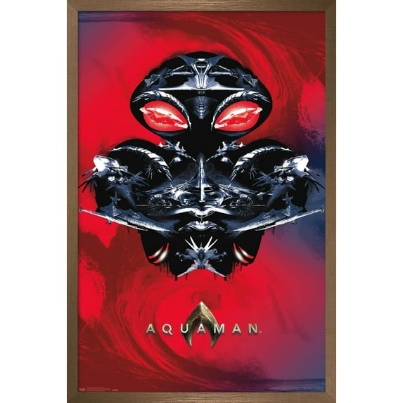 DC Comics Movie - Aquaman - Manta Silhouette Wall Poster, 14.725" x 22.375", Framed