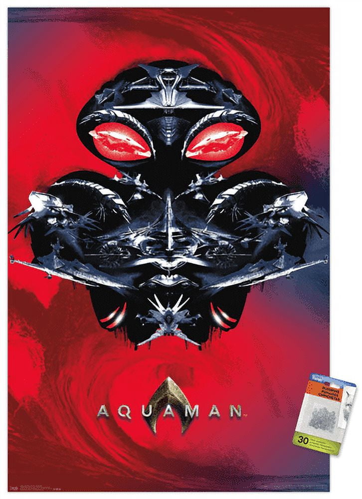DC Comics Movie - Aquaman - Manta Silhouette Wall Poster with Push Pins, 22.375" x 34"