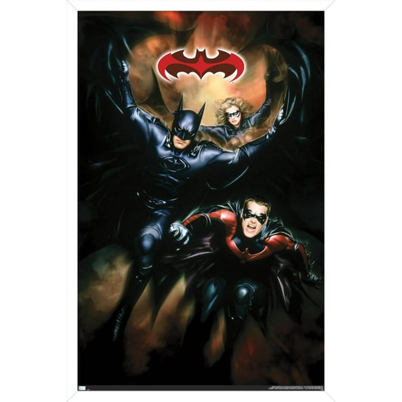 DC Comics Movie Batman & Robin - Heroes One Sheet Wall Poster, 22.375" x 34" Framed