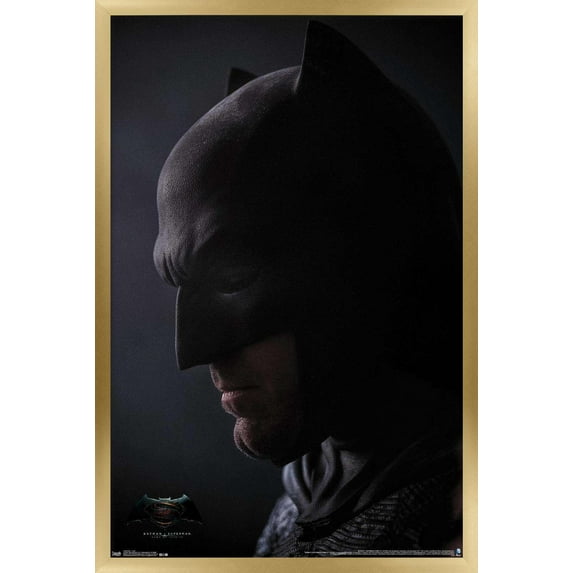 DC Comics Movie - Batman v Superman - Cowl Wall Poster, 14.725" x 22.375", Framed
