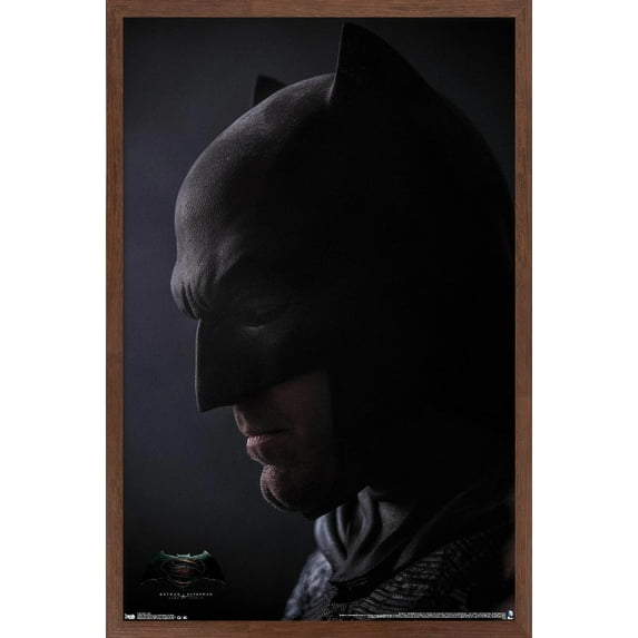 DC Comics Movie - Batman v Superman - Cowl Wall Poster, 14.725" x 22.375", Framed