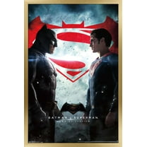 DC Comics Movie - Batman v Superman - One Sheet Wall Poster, 22.375" x 34", Framed