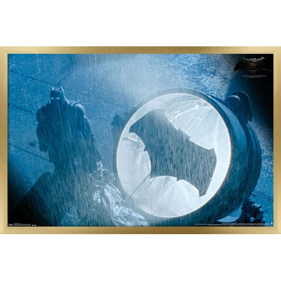 DC Comics Movie - Batman v Superman - Signal Wall Poster, 22.375" x 34", Framed