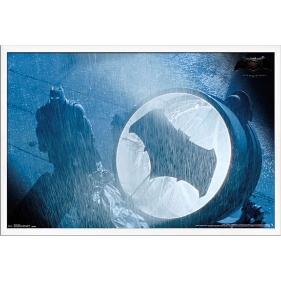 DC Comics Movie - Batman v Superman - Signal Wall Poster, 22.375" x 34", Framed