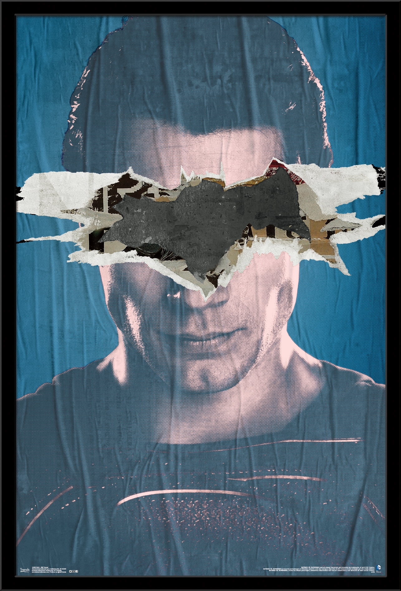 DC Comics Movie - Batman v Superman - Superman Teaser Wall Poster, 22.375" x 34", Framed