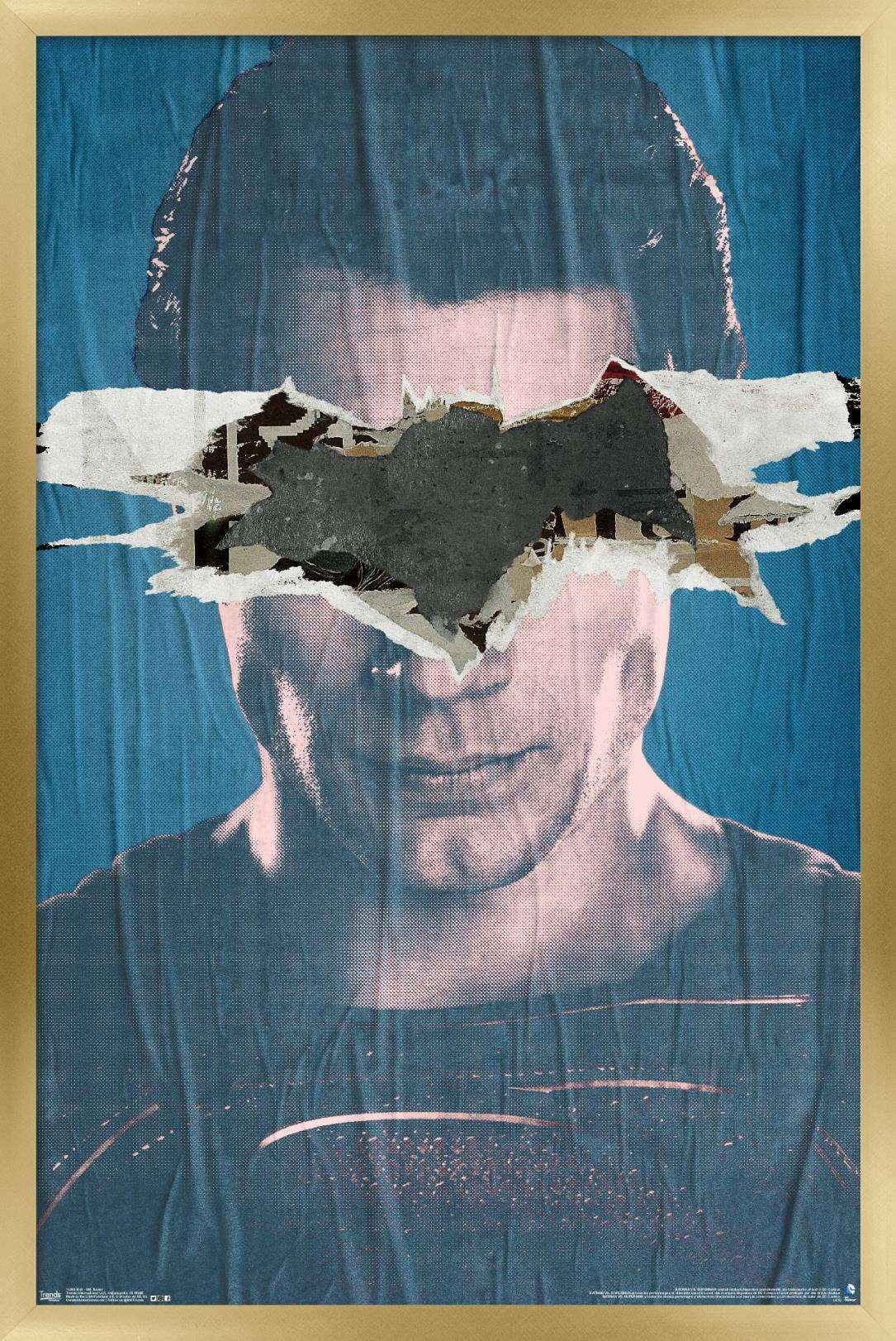 DC Comics Movie - Batman v Superman - Superman Teaser Wall Poster, 22.375" x 34", Framed