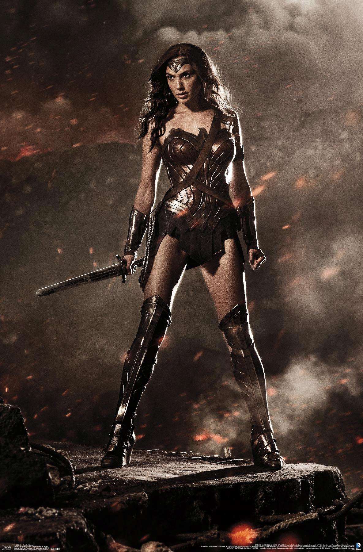 DC Comics Movie - Batman v Superman - Wonder Woman Wall Poster, 14.725" x 22.375"