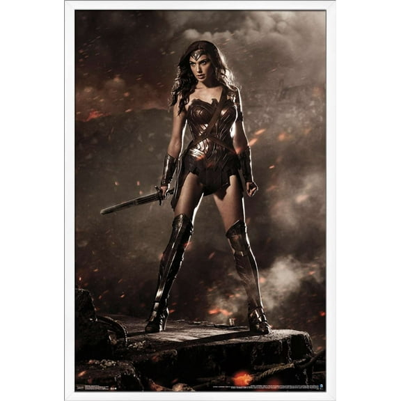 DC Comics Movie - Batman v Superman - Wonder Woman Wall Poster, 22.375" x 34", Framed
