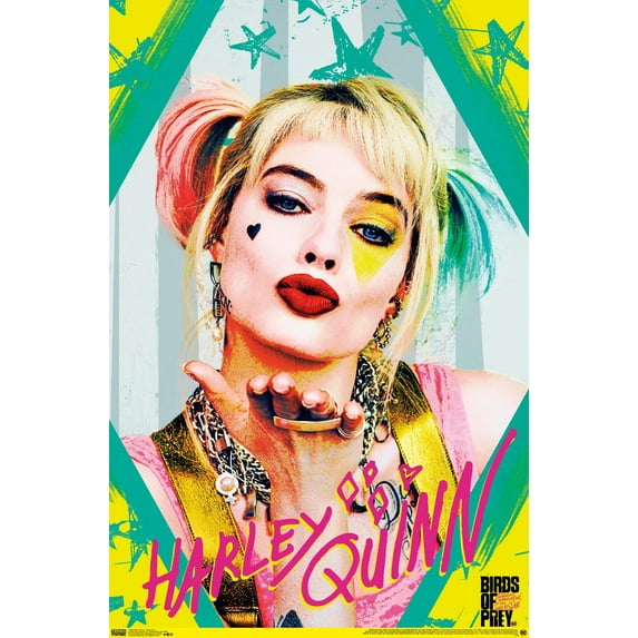 DC Comics Movie - Birds of Prey - Harley Quinn - Kiss Wall Poster, 14.725" x 22.375"