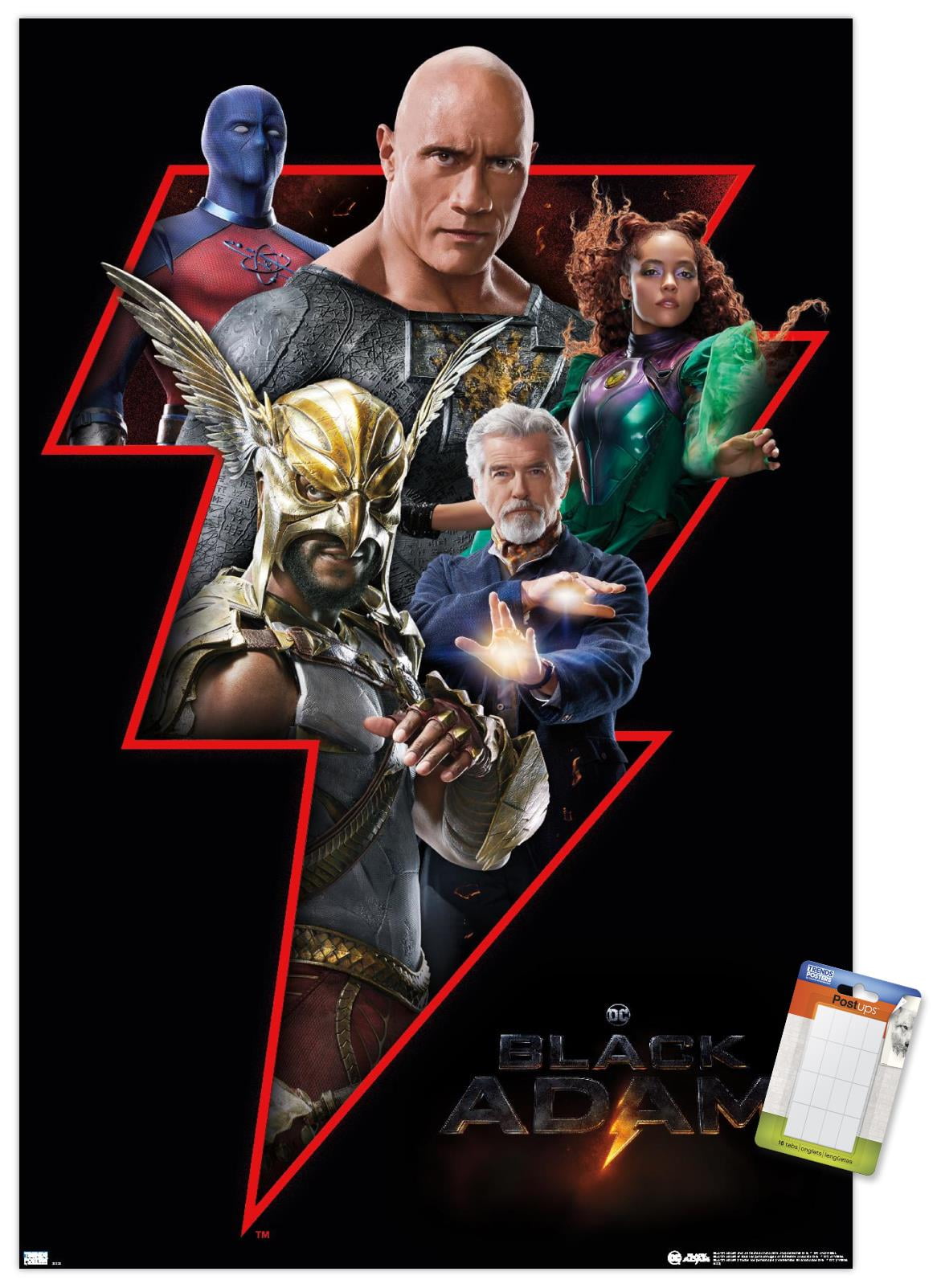 DC Comics Movie Black Adam - Group Wall Poster, 14.725" x 22.375"