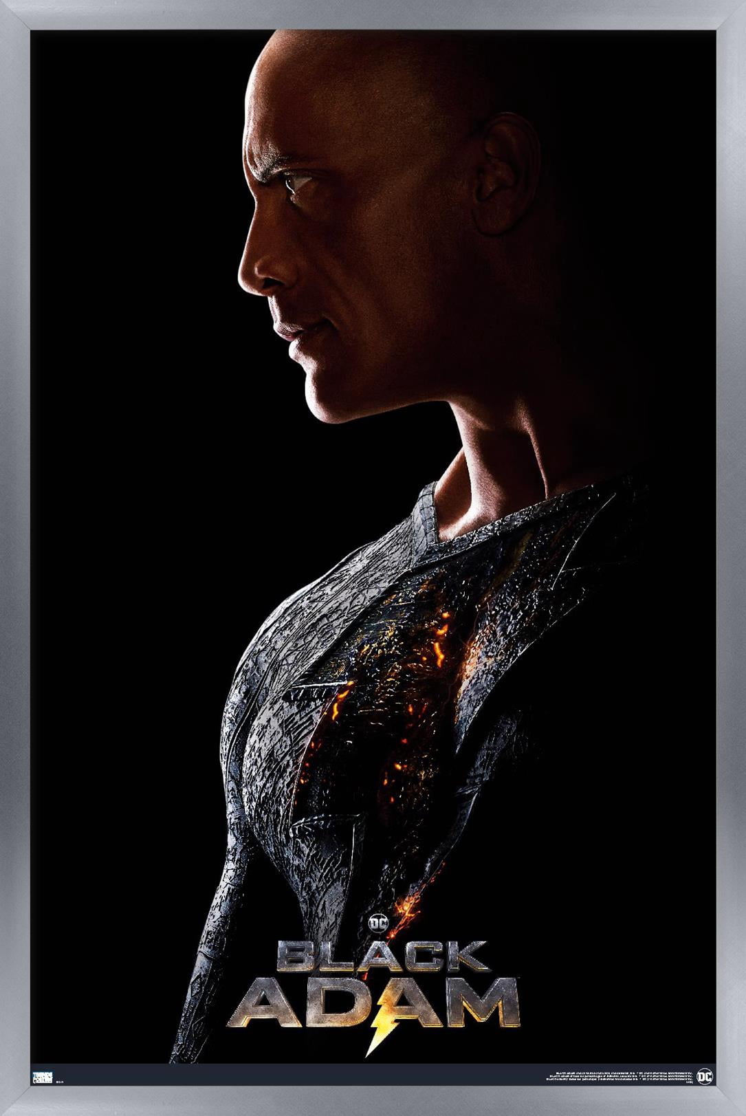 DC Comics Movie Black Adam - Profile One Sheet Wall Poster, 22.375" x 34" Framed