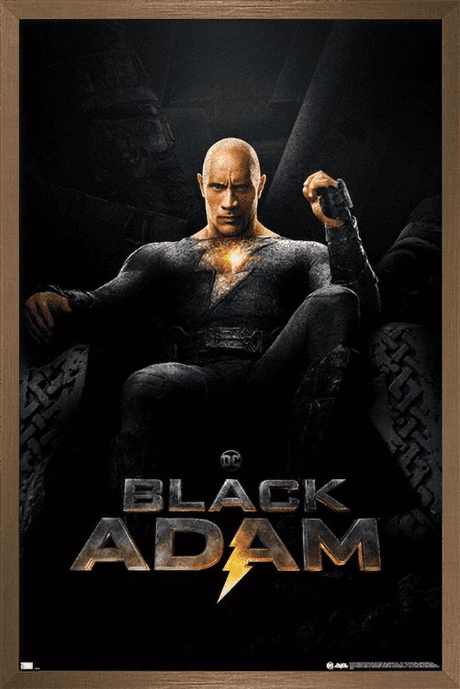 DC Comics Movie Black Adam - Throne One Sheet Wall Poster, 14.725" x 22.375" Framed
