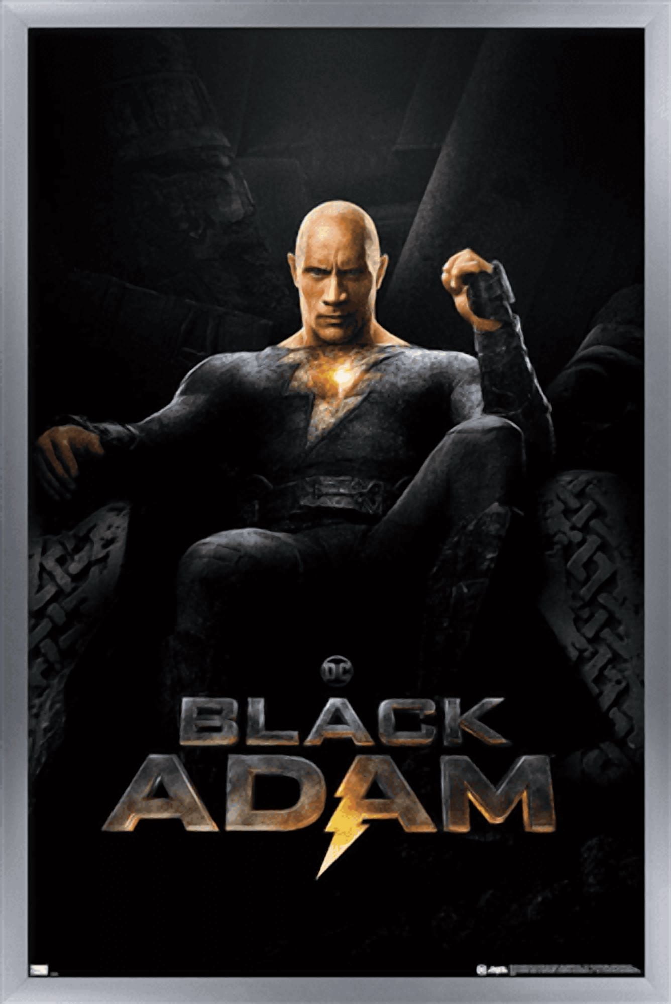 DC Comics Movie Black Adam - Throne One Sheet Wall Poster, 22.375" x 34" Framed