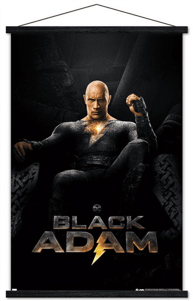 DC Comics Movie Black Adam - Throne One Sheet Wall Poster with Magnetic Frame, 22.375" x 34"