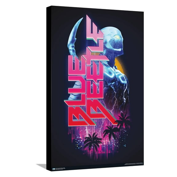 DC Comics Movie Blue Beetle - Lightning Canvas Wall Poster, 14.725" x 22.375"