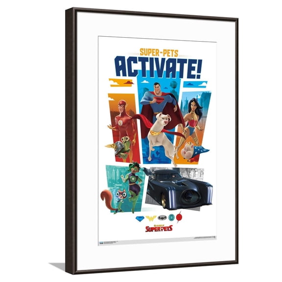 DC Comics Movie DC League of Super-Pets - Heroes Canvas Wall Poster, 14.725" x 22.375"