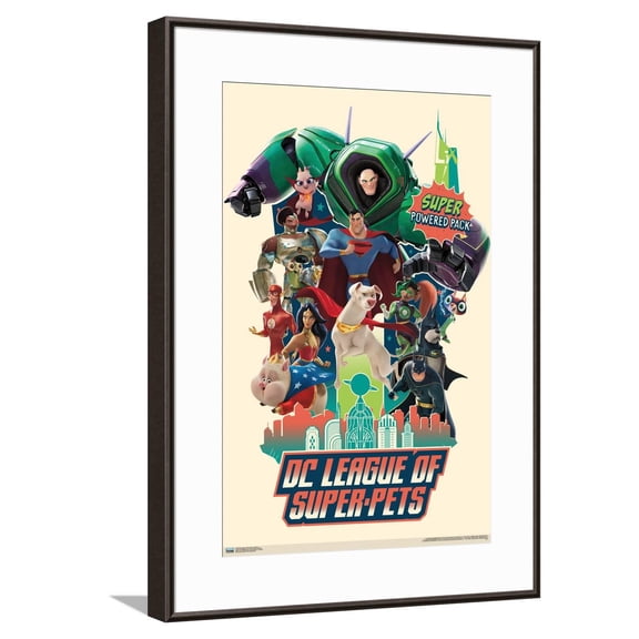 DC Comics Movie DC League of Super-Pets - Partners Canvas Wall Poster, 14.725" x 22.375"