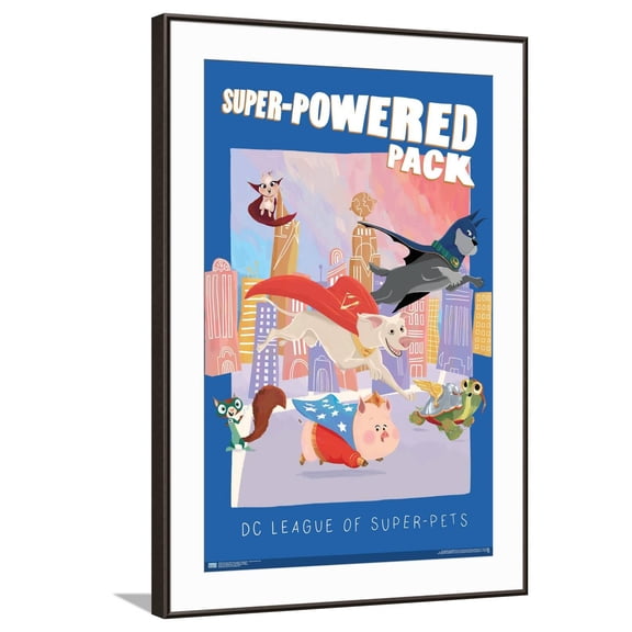DC Comics Movie DC League of Super-Pets - Super-Powered Pack Canvas Wall Poster, 22.375" x 34"