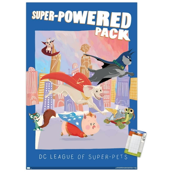 DC Comics Movie DC League of Super-Pets - Super-Powered Pack Wall Poster, 22.375" x 34"
